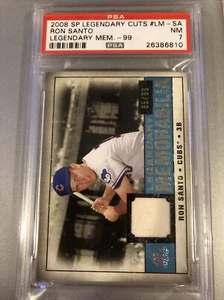 2008 SP Legendary Cuts Memorable Game Used Jersey Blue /99 Ron Santo HOF PSA 7 - Picture 1 of 3