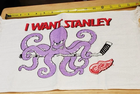 Detroit Red Wings Rally Towel  I WANT STANLEY! - USPS Cover