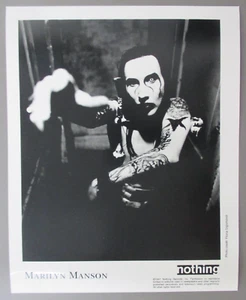 Marilyn Manson black & white 8 X 10 glossy promo photo 1997 ! - Picture 1 of 1