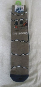 LIFE IS GOOD NWT Mens LIG 3 pair Crew Socks Camping Hiking Outdoor Trees NEW - Picture 1 of 5