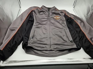 Chaqueta de motocicleta Harley Davidson malla brazos acolchados para hombre XL gris negro - Imagen 1 de 12