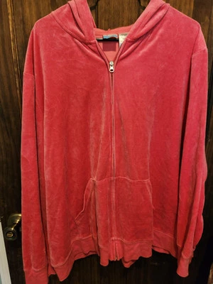 JMS Rosa Salmón Mujer 4X Sudadera con Capucha con Cremallera Informal Terciopelo Ligero  Foto 1 de 4