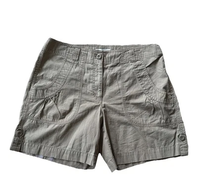 Pantalones cortos Van Heusen para mujer talla 4 verde oliva 6 pulgadas entrepierna con bolsillos 100 % algodón Foto 1 de 4