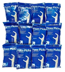 1,920 MINT Floss Picks! Oral Flosser Built-In Toothpick Bulk Lot of 12 X 160ct - Bild 1 von 4