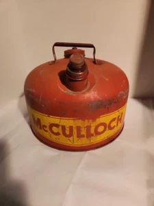 Lata mezcladora de gasóleo McCulloch roja y amarilla rara de colección - Imagen 1 de 5