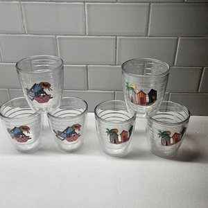 Lote de 6 Vasos Tervis Doble Pared Aislados 8 OZ Tema Playa  - Imagen 1 de 6