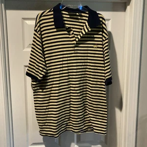 Camisa Polo Masters Collection Para Hombre XXL 2XL Augusta Golf Amarilla Azul Marino Rayas - Imagen 1 de 8