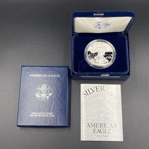 2001-W Proof $1 American Silver Eagle 1oz .999 OGP/COA - Picture 1 of 3