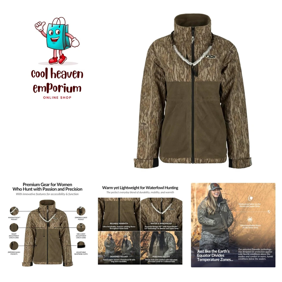 Chaqueta DRAKE Impermeable Mujer Eqwaderplus Cremallera Completa - Mediana, Patrón Roble Mossy Foto 1 de 4