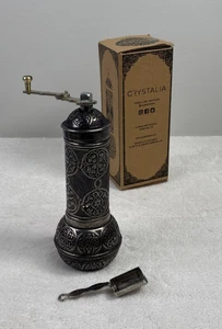 Crystalia Refillable Coffee Grinder, Manual Mill with Adjustable , Dark Silver - Picture 1 of 10