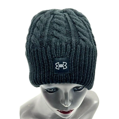 Under Armour女式最冷状况黑色长袜帽OSFM — 第 1/4 张图片