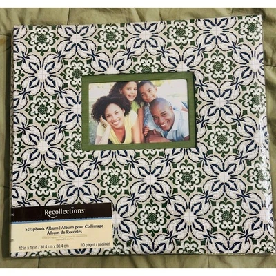 Álbum de recortes recordações, 12" x 12" fotos memórias florais nova família - Imagem 1 de 4