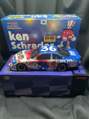 Moneda diecast 2000 Action Ken Schrader #36 M&M's 1/24 banco coche Foto 1 de 3