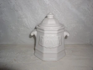 Honey Pot White Heritage Pfaltzgraff Ex Pottery - Picture 1 of 5