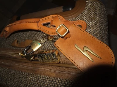 Mala de mão HARTMANN Rolling TWEED acabamento de couro e etiqueta 2 rodas chaves super - Imagem 1 de 4