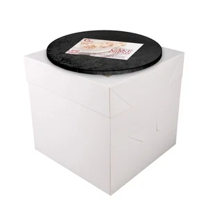 Kuchenboxen mit Brettern - 10 Zoll Runde Kuchentrommel Schwarz - Box mit Fenster für... - Bild 1 von 9
