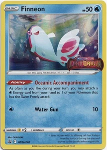 Pokémon Finneon Prerelease Stamp Black Star Promo SWSH240 NM Englisch - Bild 1 von 1