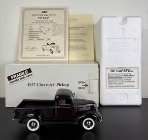 Danbury Mint Maroon 1937 Chevrolet Pickup Truck 1:24 Scale - Mint condition - Picture 1 of 15