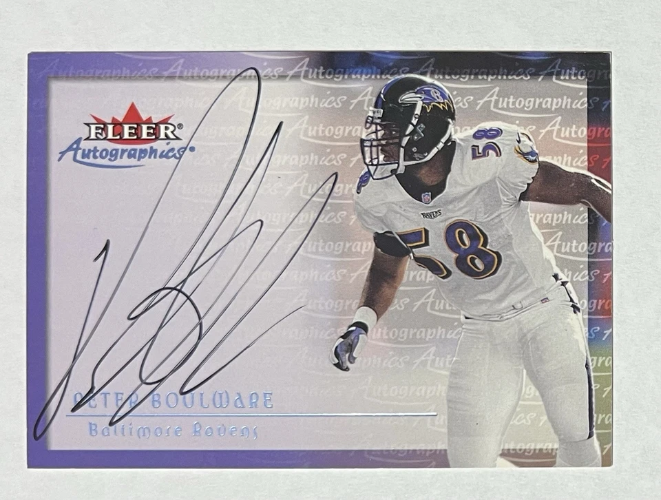 PETER BOULWARE 2000 FLEER AUTOGRAPHICS Signature Auto Autograph Card - Image 1 of 2