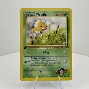Koga's Weedle 82/132 Gym Challenge 1st Edition Pokemon Card - Picture 1 of 2