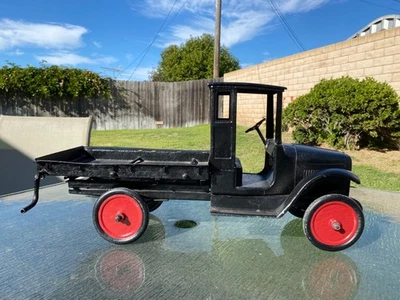 Camión de madera Buddy L 1927 cabina completa acero prensado años 20 antiguo Foto 1 de 4