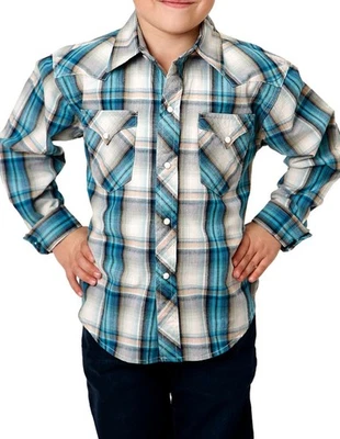 Camisa Roper Western Niños L/S Vintage Cuadros Verde 03-030-0062-0753 GR Foto 1 de 2