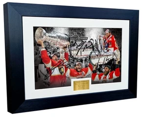 Florida Panthers Stanley Cup Winners 24 NHL Autograph Signed Photo Frame Hockey - Imagen 1 de 2