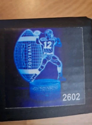 Lâmpada de controle remoto visual criativa 3D mudança de cor jogo de futebol potência dupla  - Imagem 1 de 4