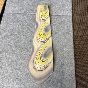 30er 40er Vintage handbemalte Krawatte Tru-Lov Krawatten Deluxe Klemens LESEN - Bild 1 von 5