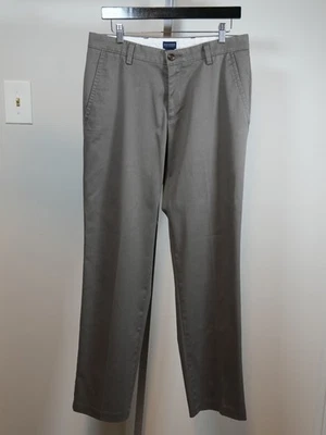 Dockers estilo cáqui chino perna reta frente plana tamanho 32x32 marrom seixo escuro - Imagem 1 de 4