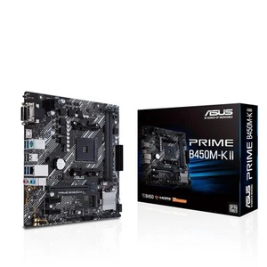 ASUS Prime B450M-K II Mainboard Sockel AM4 mATX AMD Ryzen DDR4 M.2 SATA USB 3.1 - Bild 1 von 5
