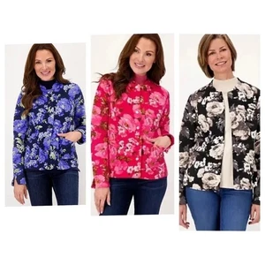 Isaac Mizrahi Live! Women’s Printed Knit Jacquard Jacket - Picture 1 of 4