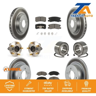Front Rear Hub Bearing Coated Brake Rotor & Pad Kit (10Pc) For Mitsubishi Lancer - Image 1 of 4