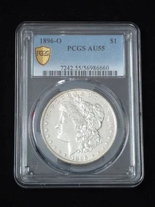 1896-O Morgan Silver Dollar PCGS Graded AU55 Gold Shield #56986660 - Bild 1 von 4