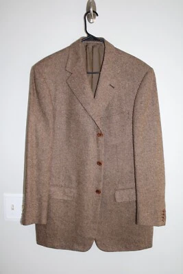 ABRIGO DEPORTIVO TEJIDO MARRÓN PAL ZILERI SEDA/LANA/CACHEMIRA talla 42R HECHO EN ITALIA Foto 1 de 4