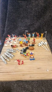 Vintage Cake Toppers 49 Pieces. rugby, netball, fishing, skateboarding, shoes - Picture 1 of 12