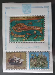 1972 VATICAN VATICANO VATICANE ITALY ITALIA BLOCK SAVE VENICE VENEZIA VF MNH - Picture 1 of 1