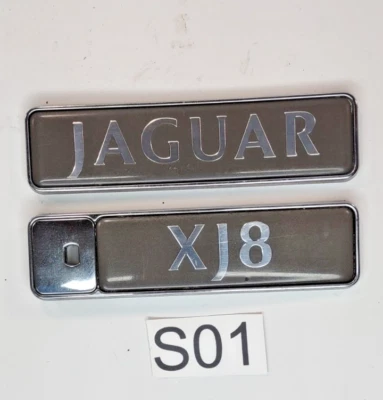 98-03 Set Jaguar XJ8L X308 LWB Rear Back Trunk Boot Emblem Jaguar Logo OEM - Image 1 of 4