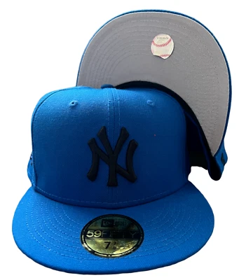 New Era New York Yankees 1999 World Series 59FIFTY Fitted Hat Blue Size 7 1/2 - Image 1 of 4