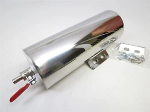 3"x8" Stainless Steel Radiator Coolant Reservoir Overflow 1.20 Pint Tank Drain  - Picture 1 of 4