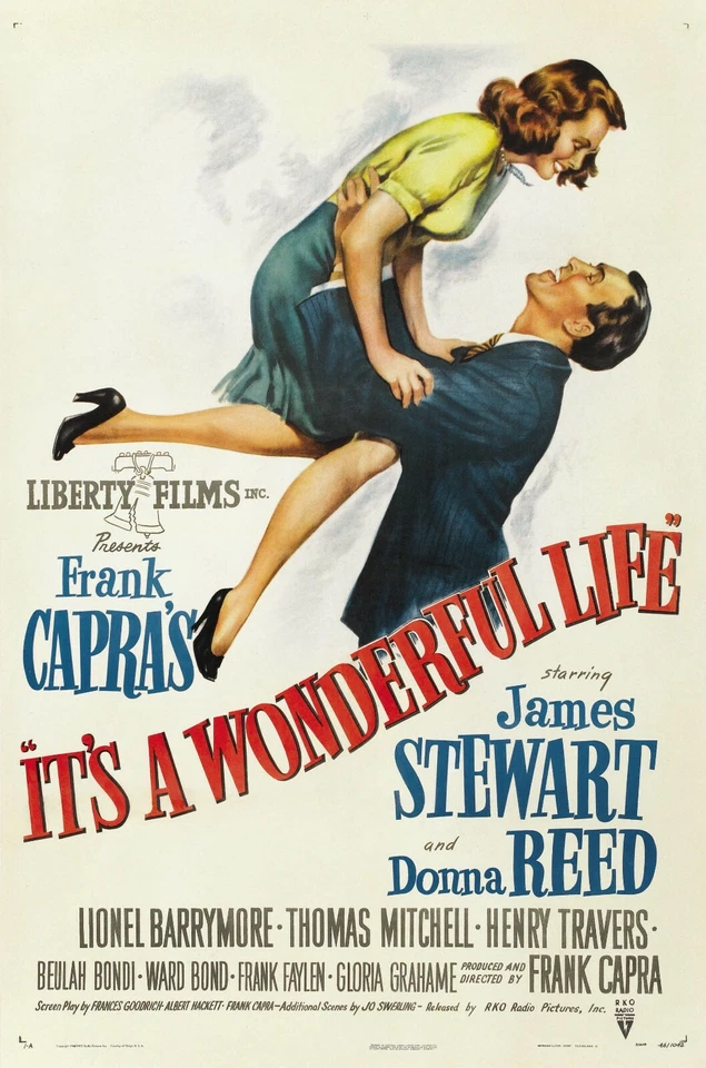 It's A Wonderful Life movie poster (c) : James Stewart, Donna Reed : 11 x 17