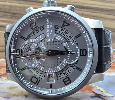 Reloj Montblanc TwinFly GreyTech 43 mm titanio cronógrafo para hombre 107338 bajo precio 🔥🔥 Foto 1 de 4