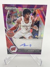 2021-22 Panini Prizm Draft Picks Purple Ice /99 Aleem Ford #DP-AFO Auto