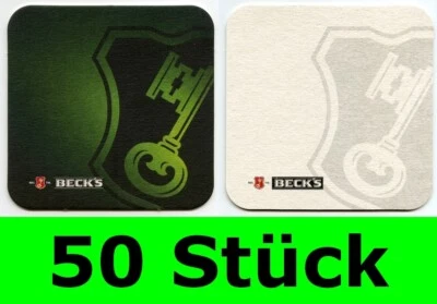 50 Stück Bierdeckel Beck's Becks Brauerei Beck Bremen für Party Bar Theke Tresen