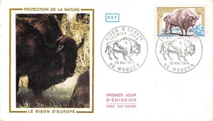 Envelope FDC France Bison In Europe 1974 Mouzon N1 - Picture 1 of 1