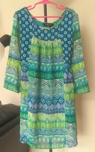 Amy Byer Girls Size 10 Dress Lined Flowy Semi-sheer Sleeves, Tie Belt - Picture 1 of 11