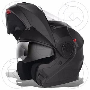 CASCO MODULARE MOTOCUBO NERO OPACO MATTO DOPPIA VISIERA OMOLOGATO MOTO SCOOTER