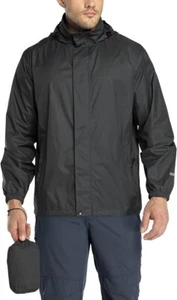 33,000ft Packable Raincoat Jacket Men's Lightweight Waterproof Small With Hood - Picture 1 of 4