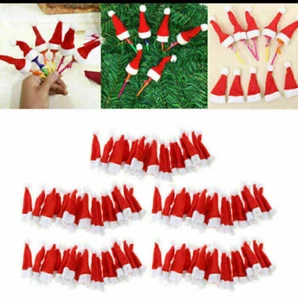 20-100Stück Mini Weihnachtsmütze kleine Nikolausmützen Puppenmützen Eierwärmer - Bild 1 von 13