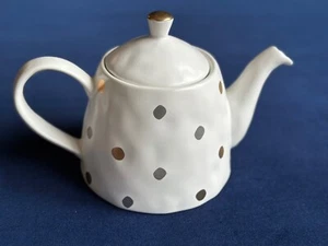 Nicole Miller Teapot Ceramic Polka Dot Pattern - Picture 1 of 10